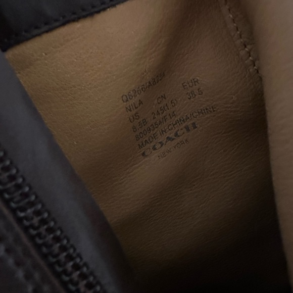 COACH Woman’s Brown Leather Heeled Booties - Picture 3 of 7